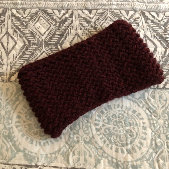 Knit Red Cowl Scarf - Picture 3 of 3